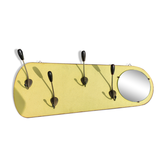 Vintage yellow coat rack