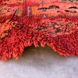 Red Boujad Moroccan rug - 90 x 313 cm