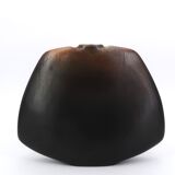 Black and brown vase by Pierre Lebe for Virebent