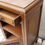 Oak art deco style bedside table