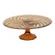 Orange Amber Art Deco Cake Plate Pastry Dish Val Saint Lambert