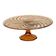 Orange Amber Art Deco Cake Plate Pastry Dish Val Saint Lambert