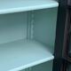 Armoire parisienne vitrée noire et vert grisé 150cm