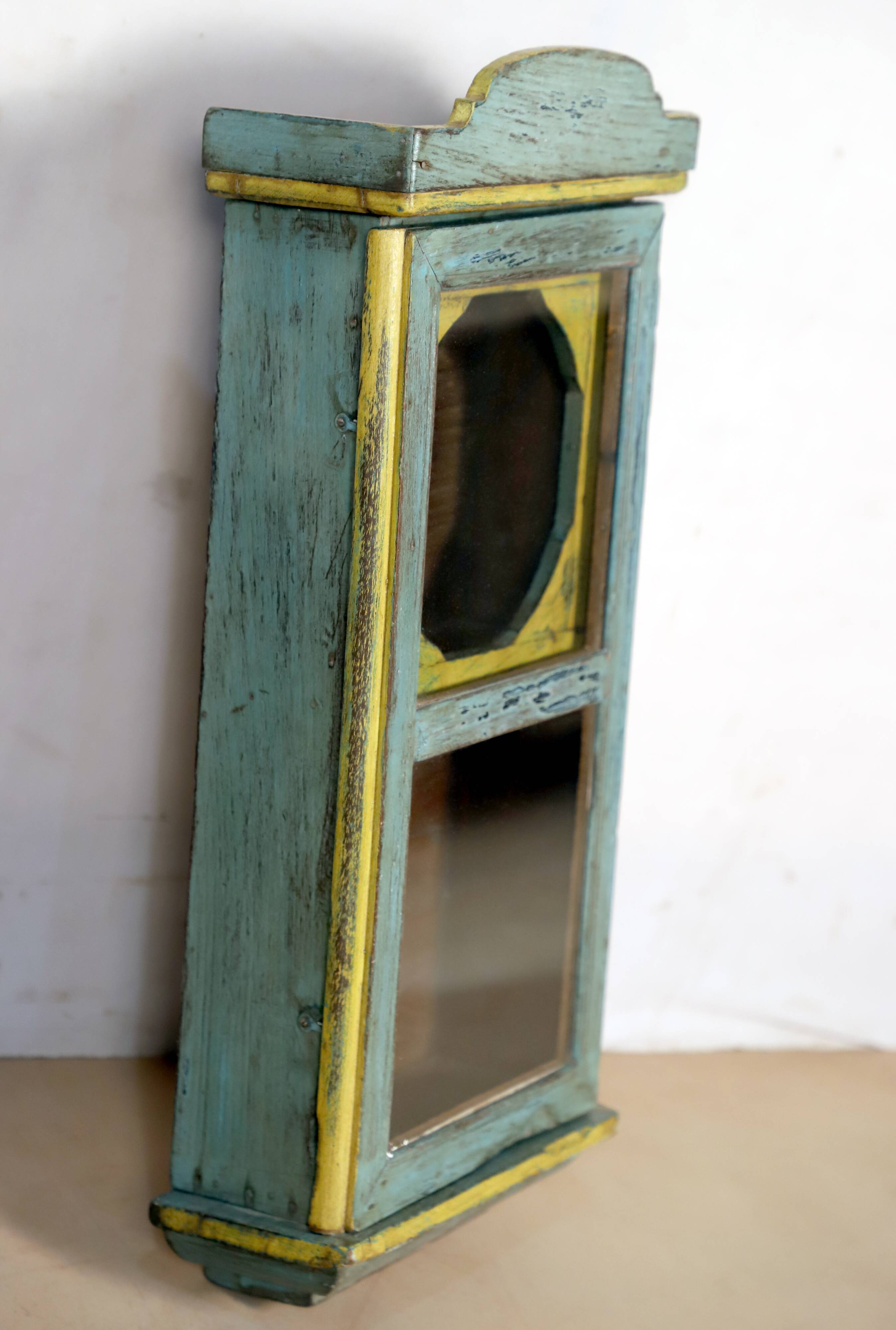 Burmese teak glazed wall display case