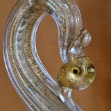 Murano swan-shaped lamp - Blown glass with gold inclusions - 1950