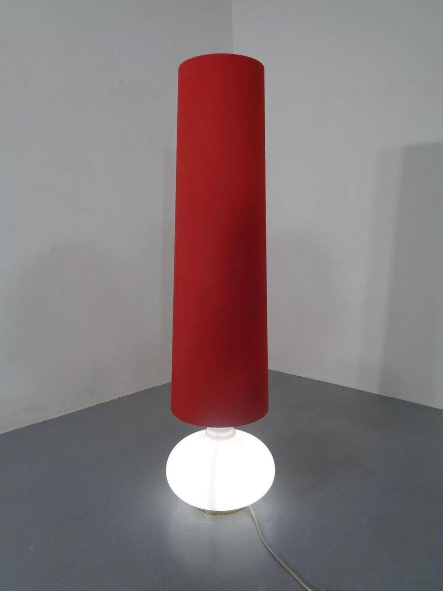Floor lamp with illuminated glass stand from Doria Leuchten, 1960s.