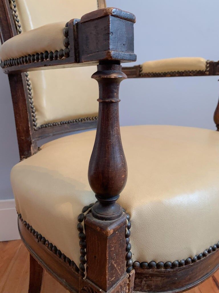 Executive chair, leatherette, XIXth