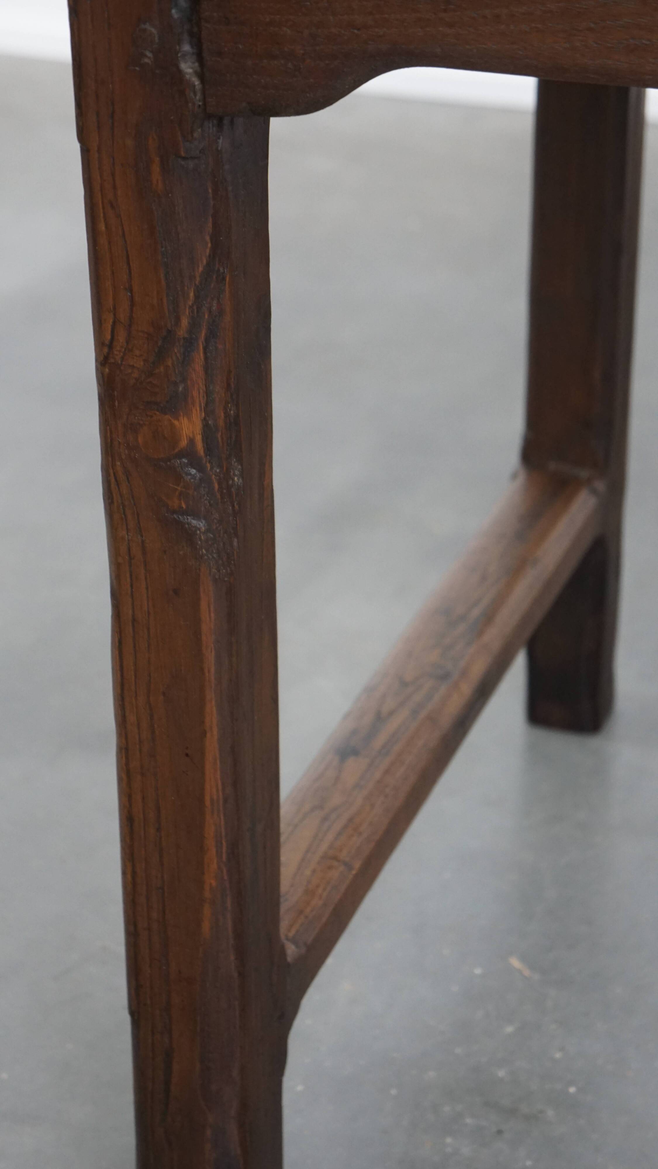 Antique French Country Chestnut Dining Table, Early 19th Century