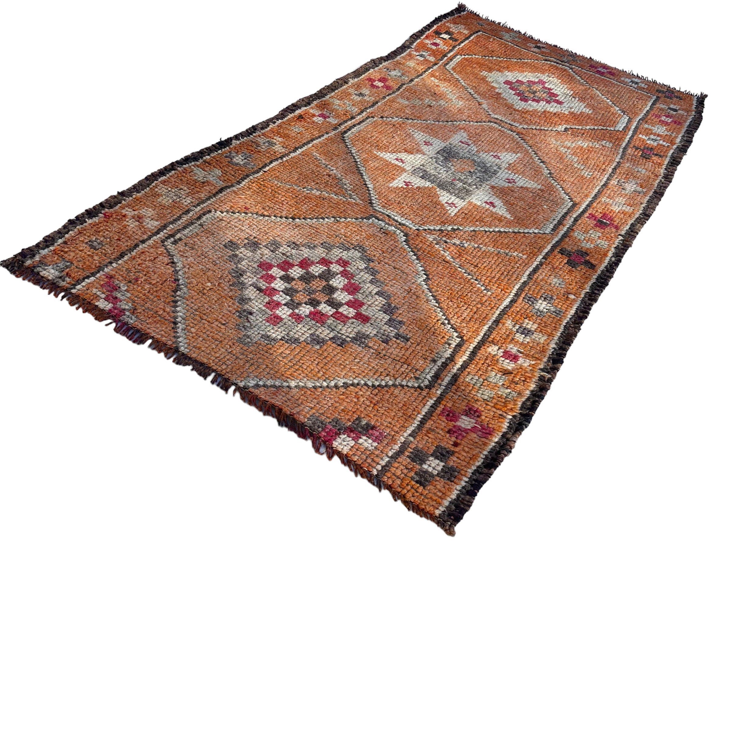 Vintage Kurdish Herki Rug Runner , 192 x 90 cm