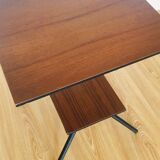 Wood and metal side table