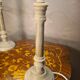 Paire de lampes bois  classic  abat jour osier 44x20 elec ok tres bon etat