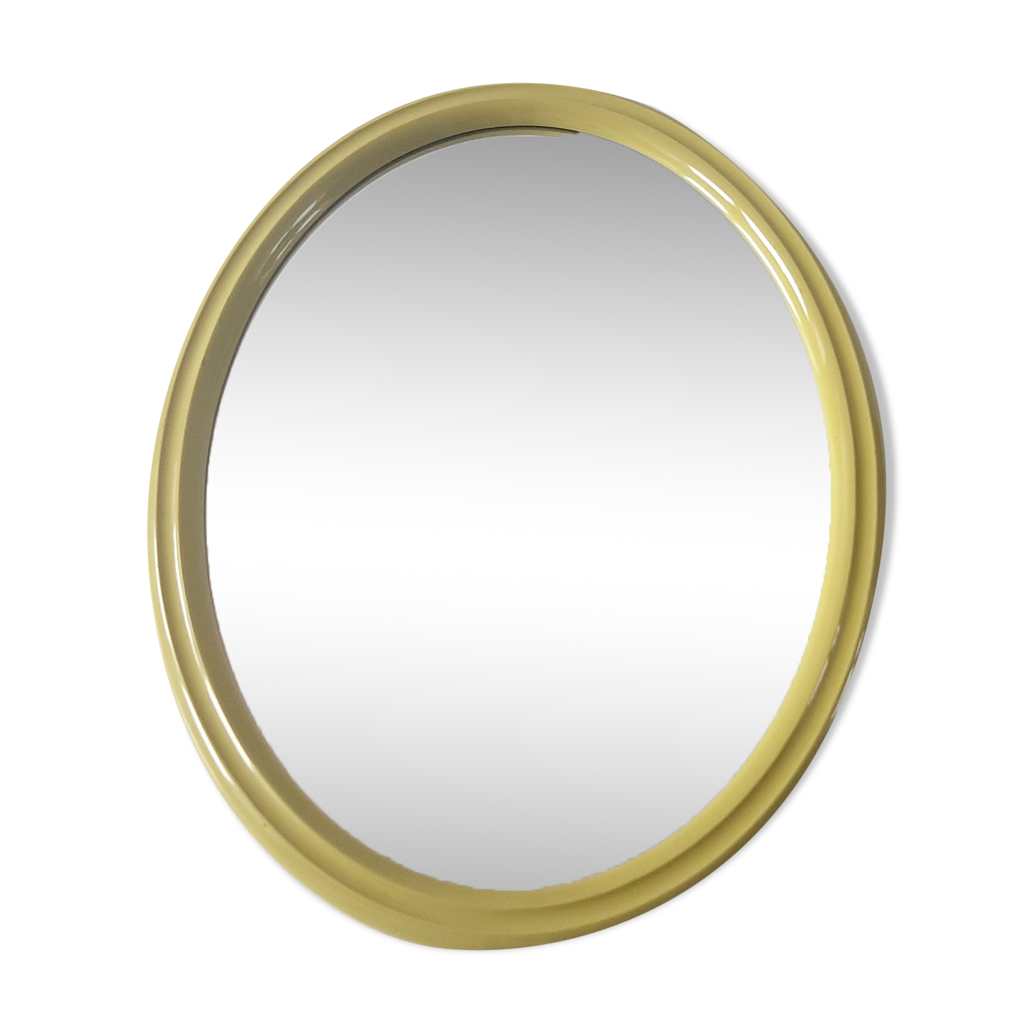 Vintage anise green oval mirror