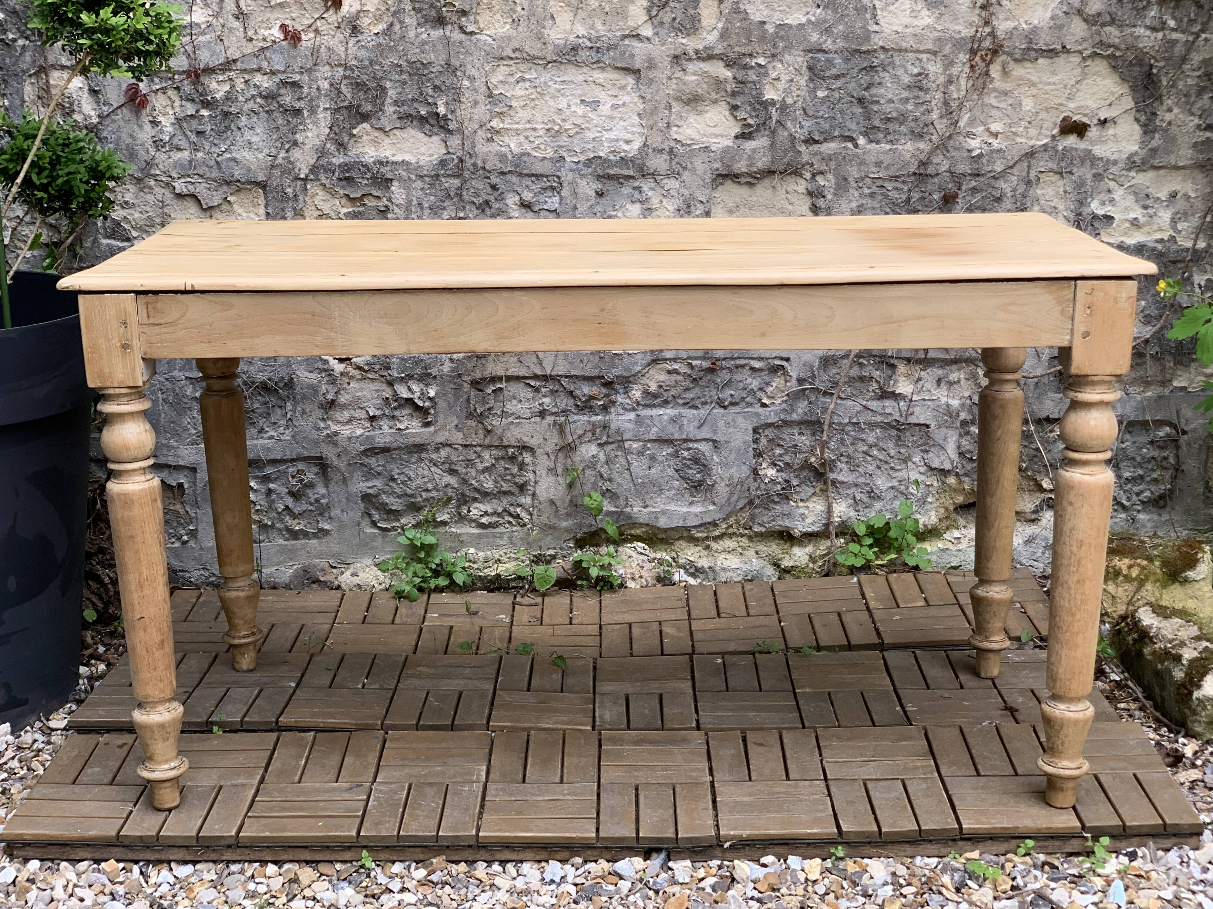 Raw wood farm table 1920