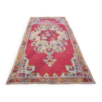 Tapis turc vintage fait main 143x273 cm