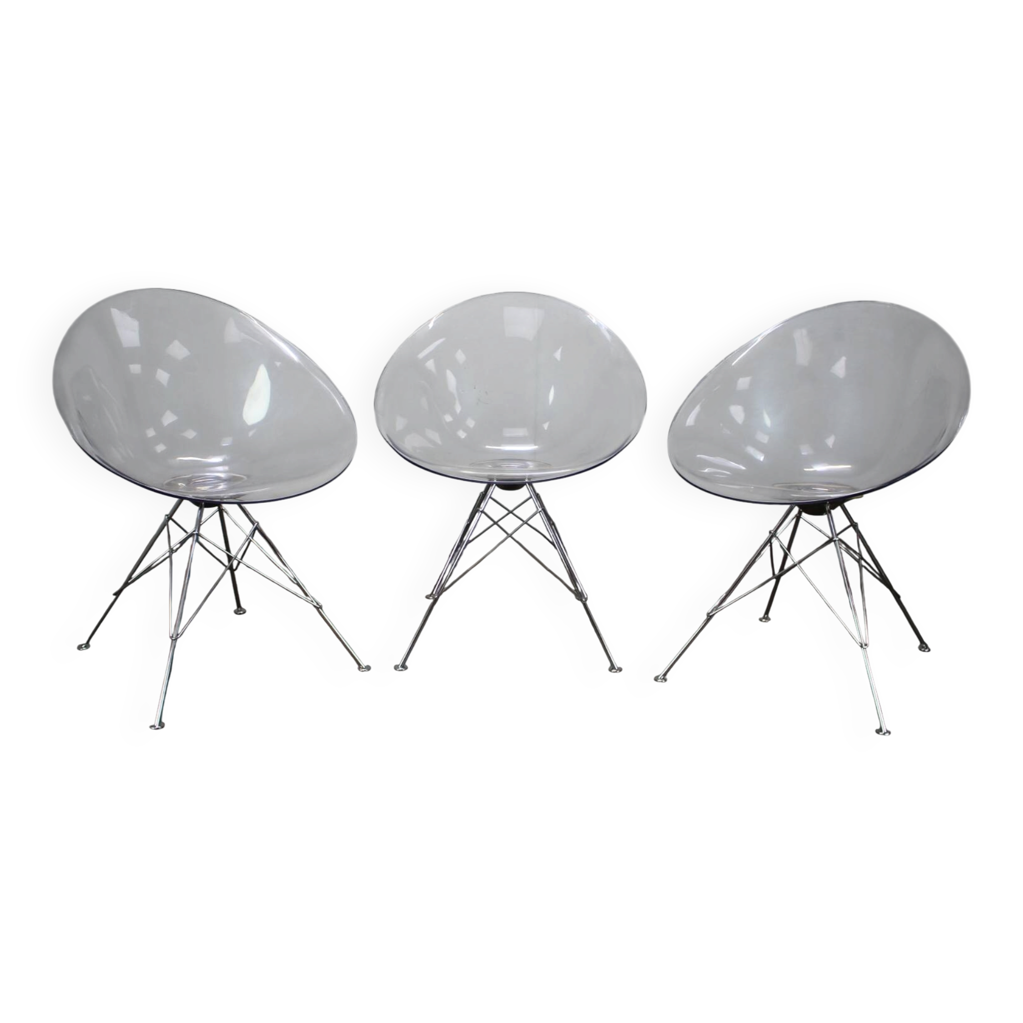 Set of 3 EROS chairs by Philippe Starck for Kartell, Italy, 1999