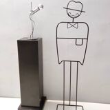 Chrome-Plated Brass Desk Lamp attr. to Giuseppe Ostuni for O-Luce, Italy