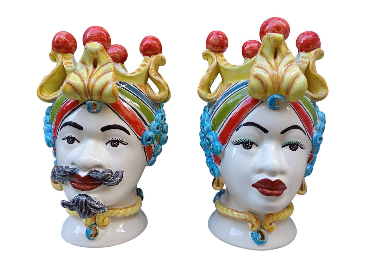 Teste di moro siciliane in ceramica