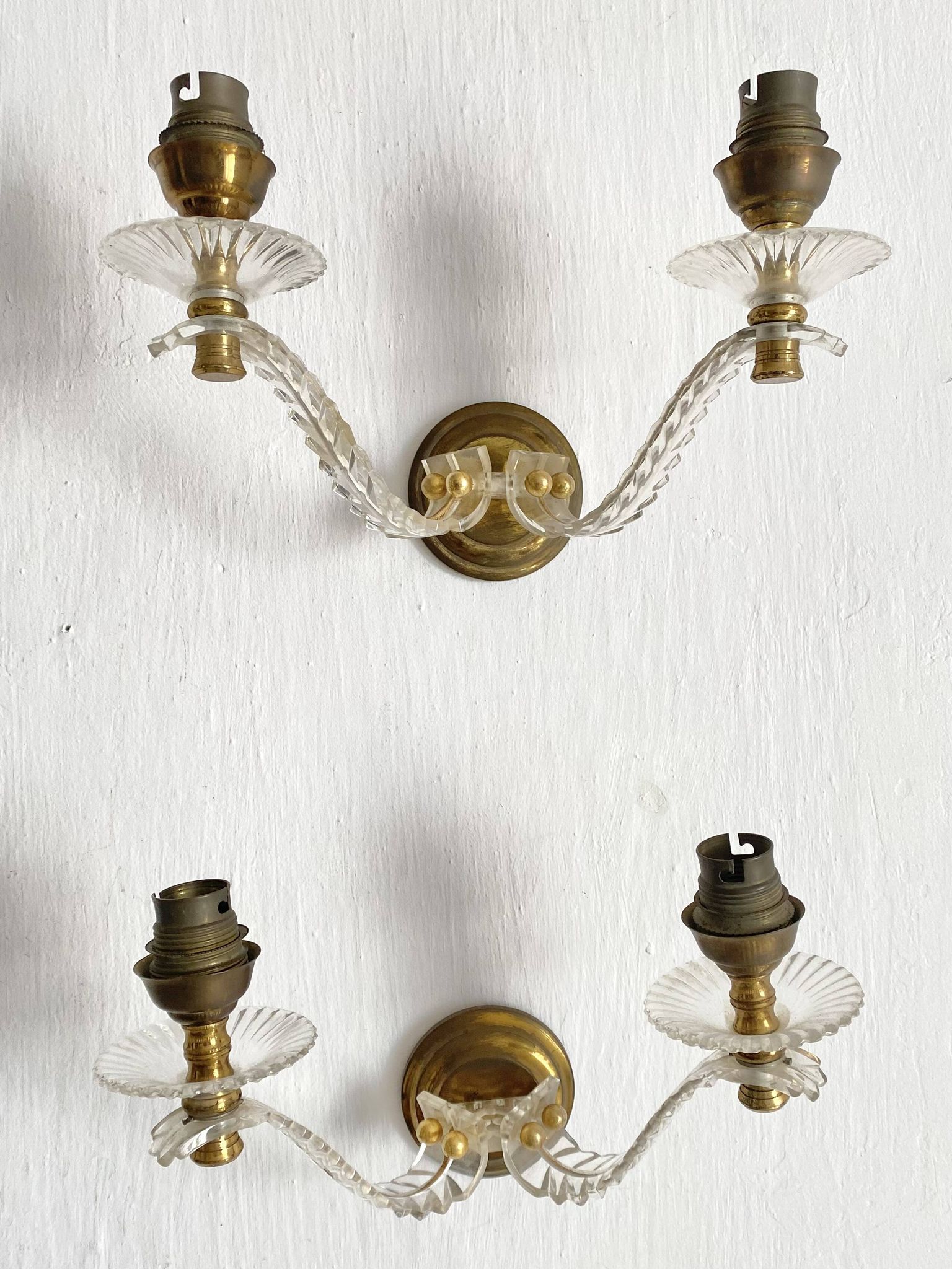 Appliques doubles feuilles années 50