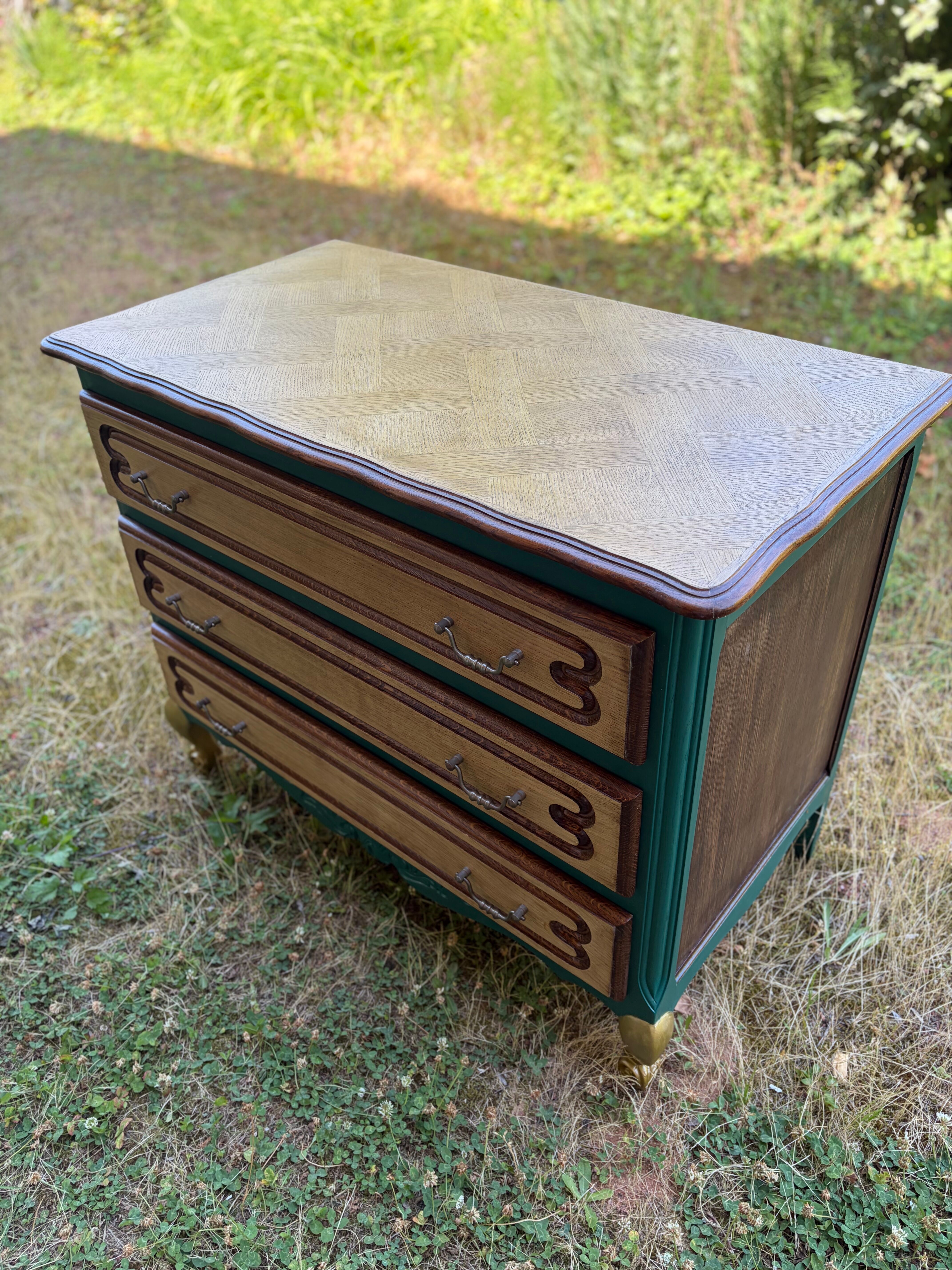 Commode vintage 3 tiroirs entièrement relooké
