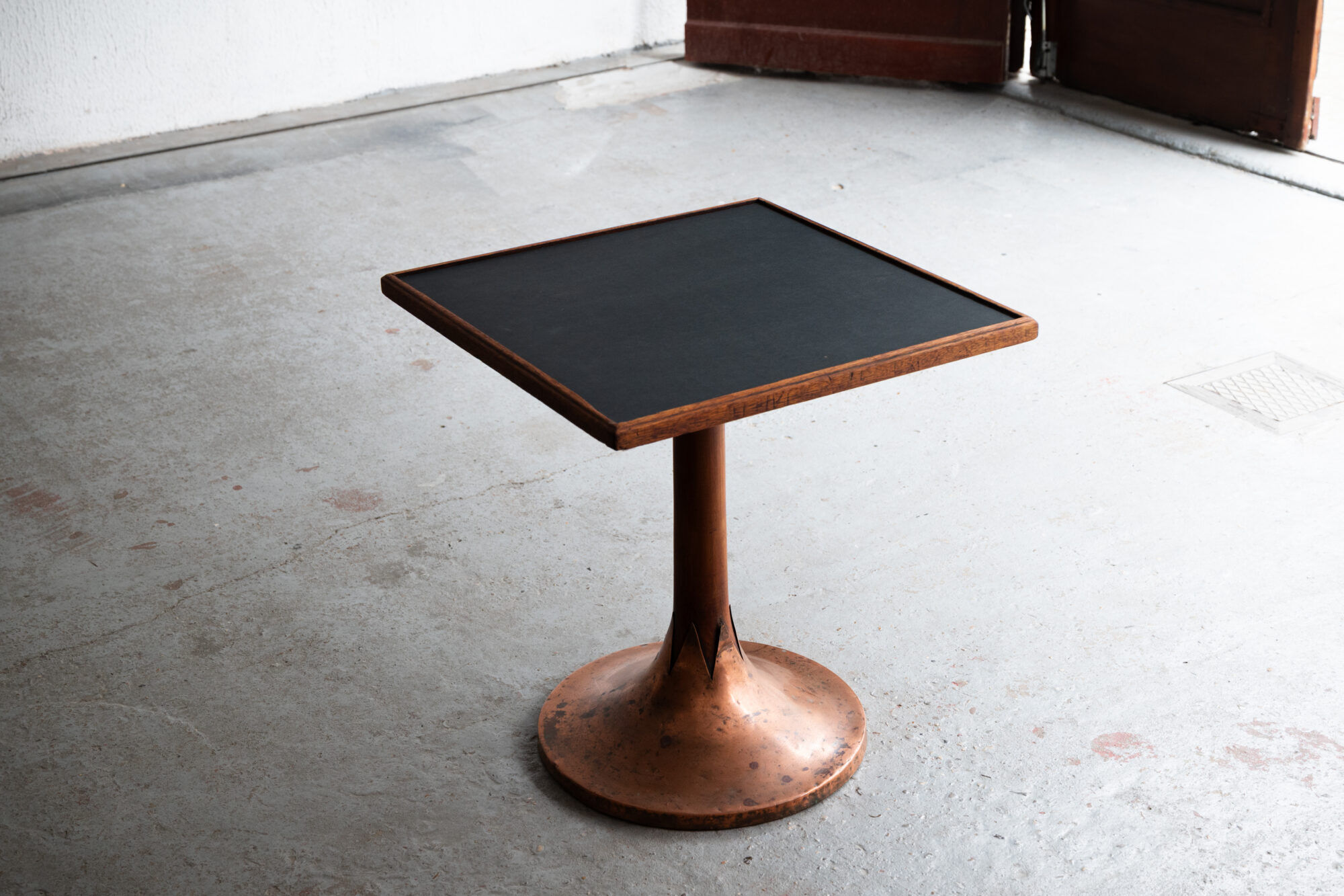 Table bistrot art déco, design français, années 1950
