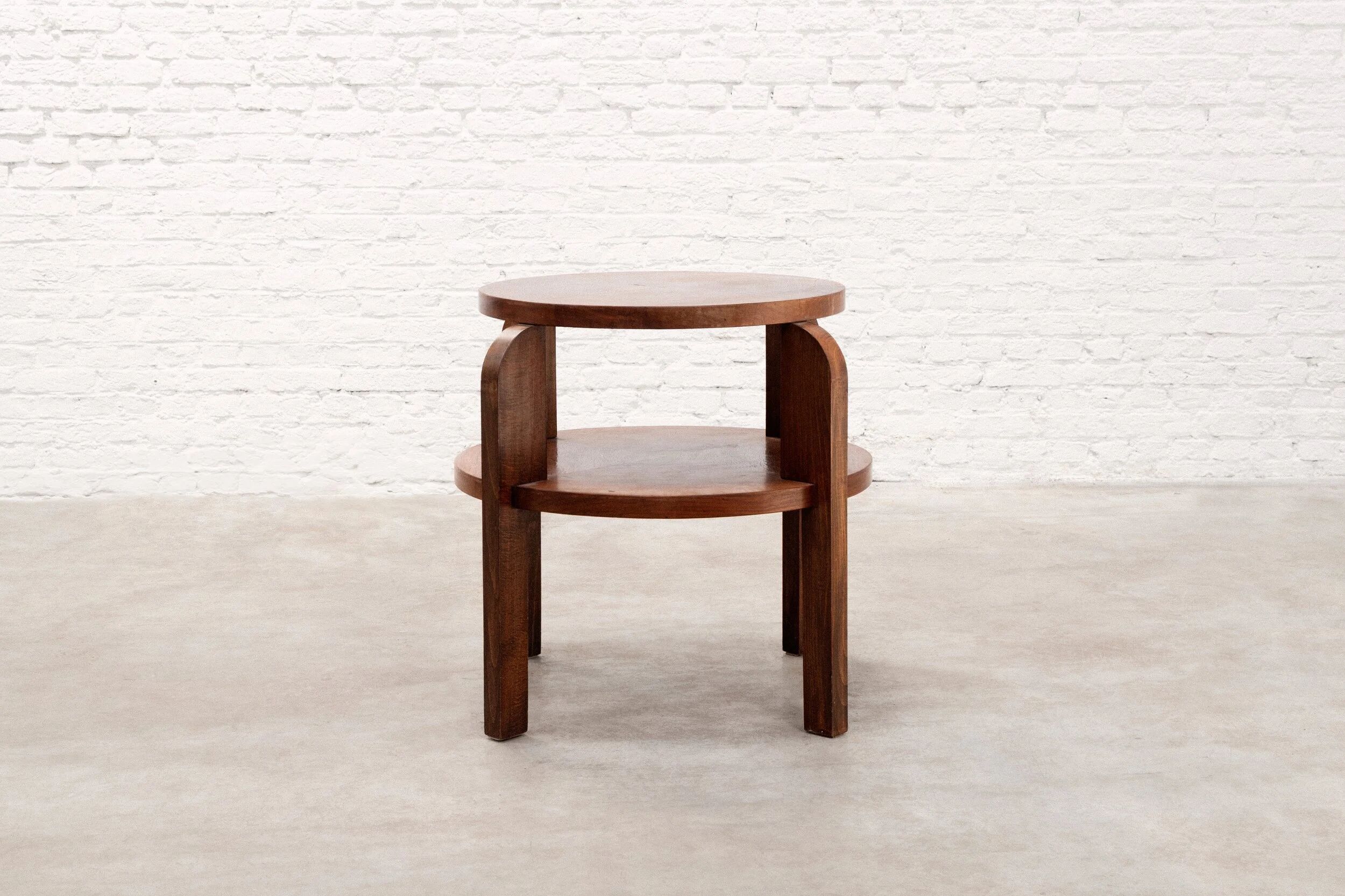 French Art Deco two-tier side table, c. 1930s
