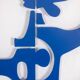 Antonine de Saint Pierre. Eva panel in navy blue lacquered metal. Contemporary.