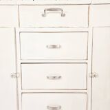 Buffet en bois peint en blanc