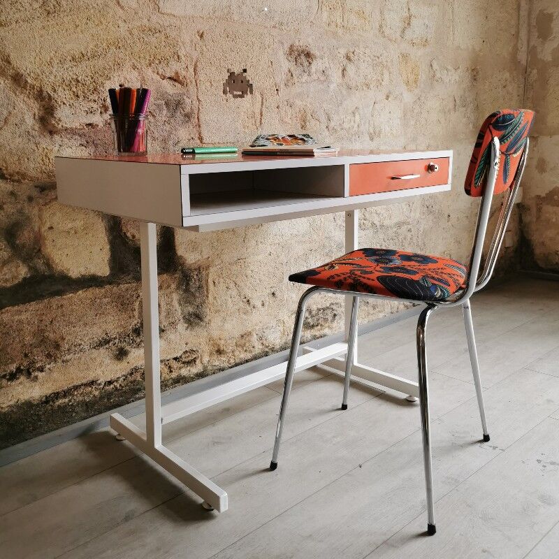 70s formica red child desk