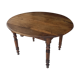 Table with flaps shutters extensions wood round oval 1900