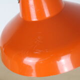 Orange and chrome metal desk lamp