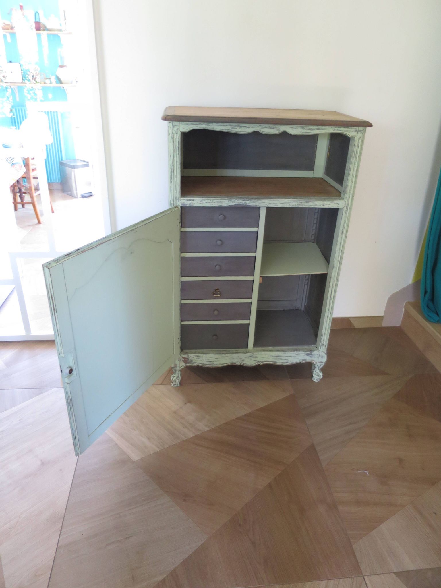 Vintage - confiturier - buffet bas – Champêtre / Shabby chic - Bois massif