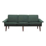 Canapé vert, design danois, années 1970, production : Danemark