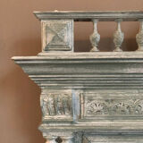 Neo-Renaissance mirror in patinated wood 19th century