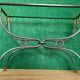 Polished steel and brass console, probably Maison Jansen, France, mid-century modern Hollywood Regency.
