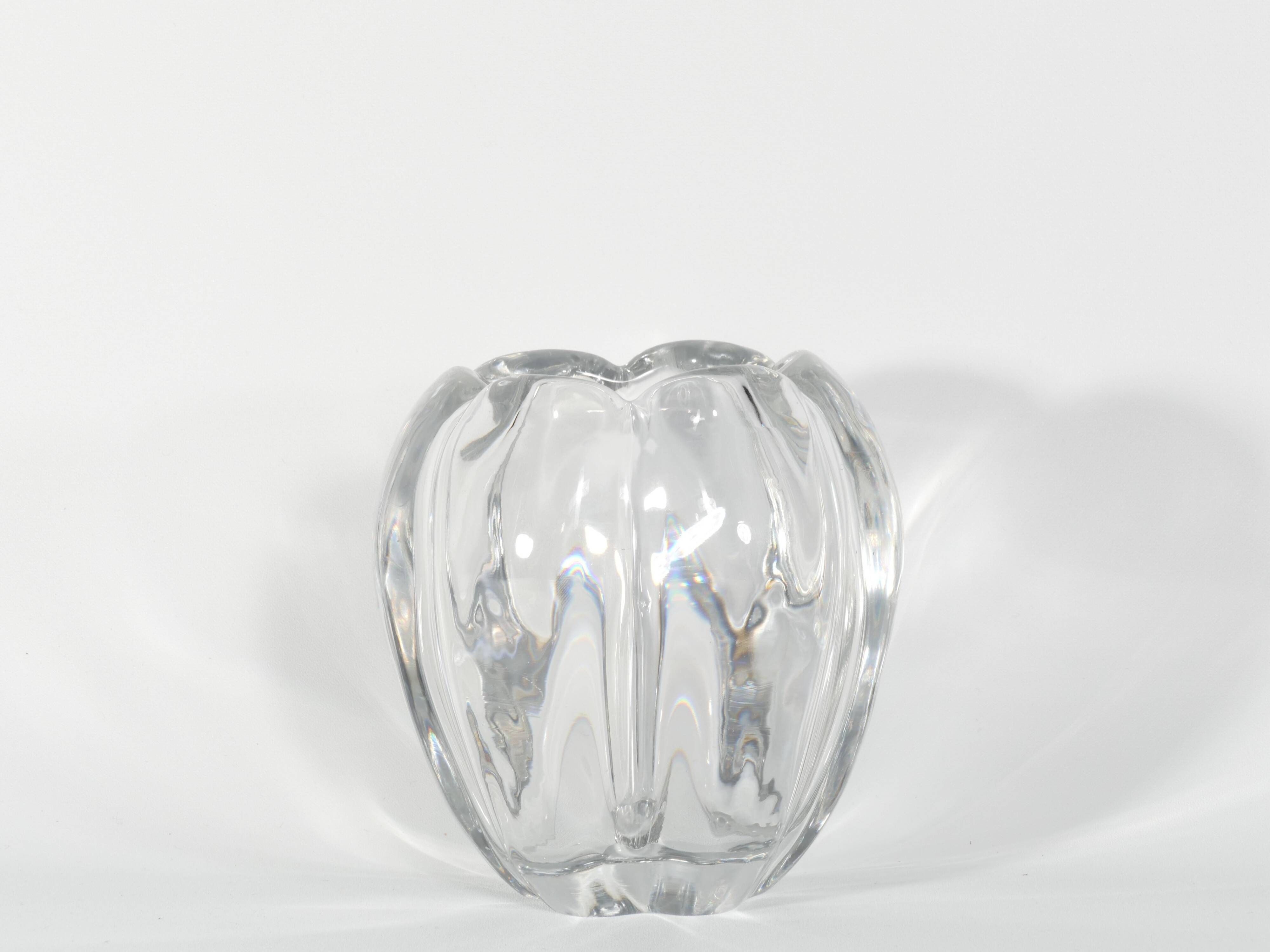 Swedish Grace Crystal Glass Vase Stella Polaris by Vicke Lindstrand for Orrefors