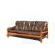 Pierre Chapo, 3-seater sofa S32 in solid elm and brown leather, 1966