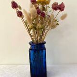 Bocal en verre bleu cobalt