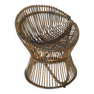 Tabouret en Rotin, italie,