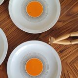 Set of 4 orange plates Bareuther 131