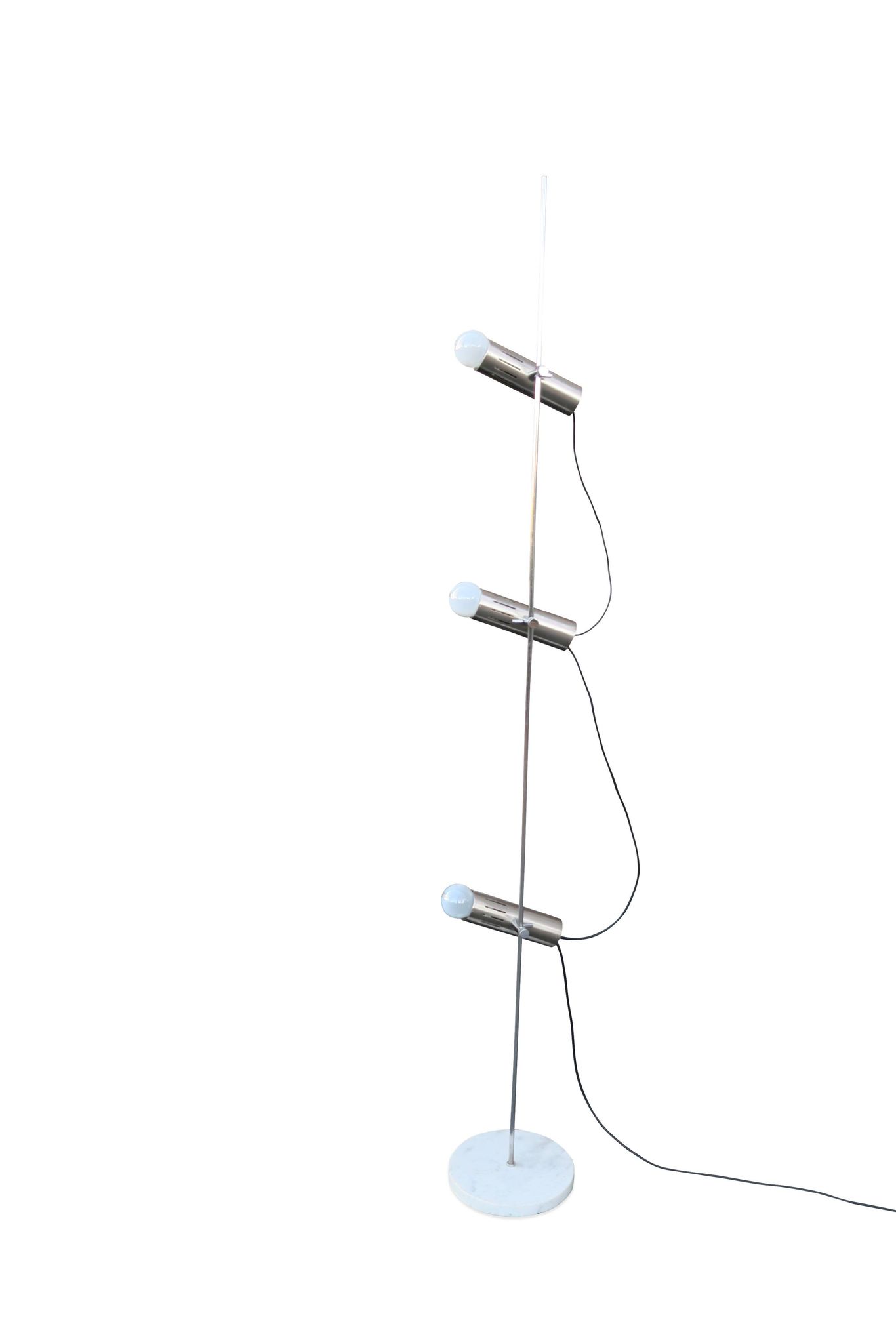 Lampadaire A14 de Alain Richard pour Disderot – 3 spots – base marbre
