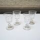 4 anciens verres à pied en cristal de style caton - h10 cm
