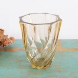 70s smoked glass vase