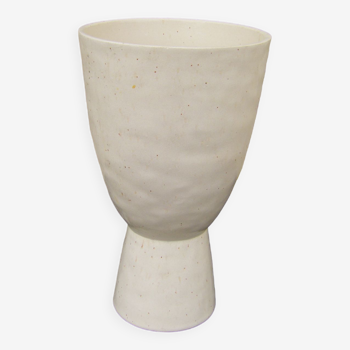 Vintage diabolo ceramic vase