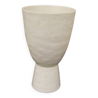 Vintage diabolo ceramic vase