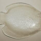 Plat Arcoroc poisson en verre vintage