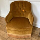 Velvet armchair