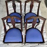 Set of 4 Eric Maville gondola chairs 1980