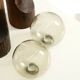 Pair of rare 1960s Temde table and wall lamps made of solid pine
