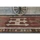 Vintage Turkish Oushak handmade wool cotton brown runner rug 168x395