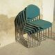 Set of six stackable vintage chairs